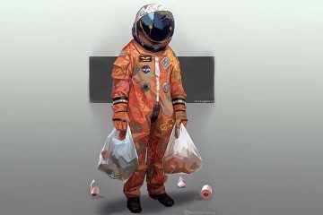 Imagen destacada artículo sobre consumo de alcohol y confinamiento. Ilustración: Shopping, de Cedric Peyravernay.