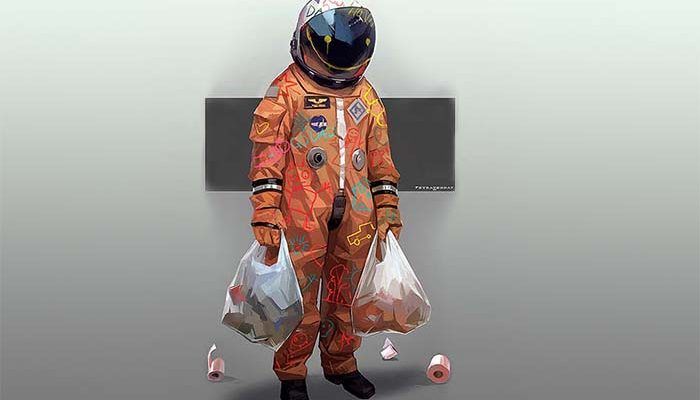 Imagen destacada artículo sobre consumo de alcohol y confinamiento. Ilustración: Shopping, de Cedric Peyravernay.
