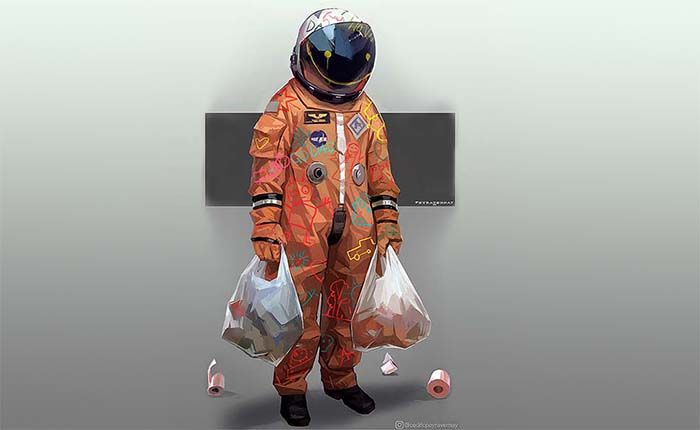 Imagen destacada artículo sobre consumo de alcohol y confinamiento. Ilustración: Shopping, de Cedric Peyravernay.