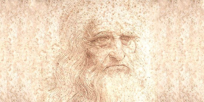 Retrato Leonardo da Vinci. El genio creador. Artista romántico. La evolución del artesano.