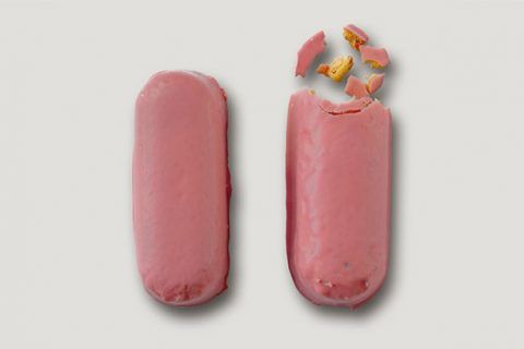 Imagen de portada del libro Gordo de Feria, de Esther García Llovet. Son bizcochos panteras rosa, y una metáfora de las pastillas