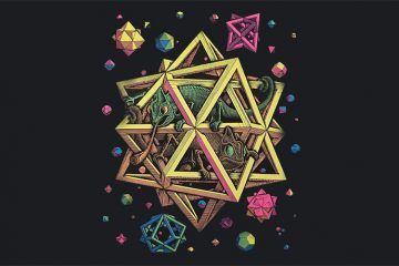 Obra de M.C. Escher. Stars (1948, wood engraving in color). Borges y Tlön.