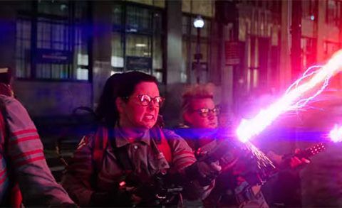 Fotograma del reboot femenino de los Cazafantasmas (Ghostbusters). Utilizada para hablar de las nuevas políticas de inclusión en el cine y la televisión.