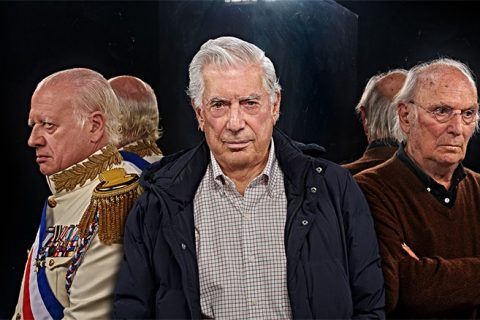 Juan Echanove, Mario Vargas Llosa y Carlos Saura. La fiesta del chivo. Teatro