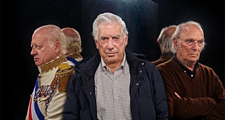 Juan Echanove, Mario Vargas Llosa y Carlos Saura. La fiesta del chivo. Teatro