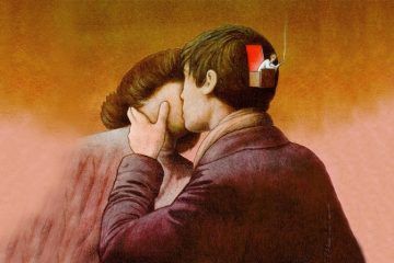 When the brain takes a break. Obra de Pawel Kuczynski. Sobre el concepto de relación líquida de Bauman