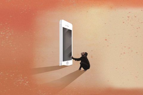 Smartphone Revolution. Ilustración de Marco Melgrati. Revolución del teléfono inteligente. Los problemas que acarrean el abuso de la tecnología.