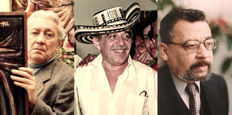 Retrato de Rojas Herazo, Gabriel García Márquez y Germán Espinosa. Análisis sobre la novela del Caribe Colombiano. Literatura en Cultugrafía