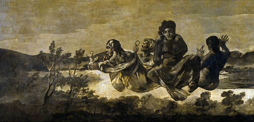 Atropos (1819-1823), de Francisco de Goya. Imagen destacada del artículo Estética y contexto: la experiencia artística plena.
