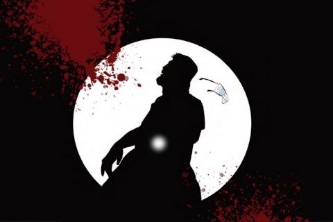 Un hombre es asesinado. Obra de Omar David Taborda Perneth incluida en: Memoria de vida y muerte.