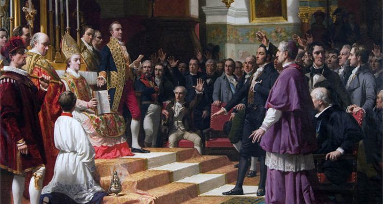 Imagen destacada. El juramento de las Cortes de Cádiz de 1810 (1863), de José Casado del Alisal.