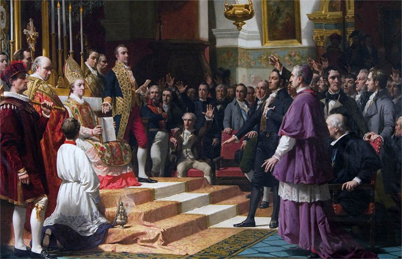 Imagen destacada. El juramento de las Cortes de Cádiz de 1810 (1863), de José Casado del Alisal.