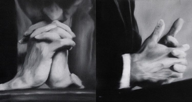 Mal Poder (2022), de Arturo Méndez. Políptico expuesto en la White Lab de Madrid. Utilizada para ilustrar el artículo de cultugrafía que habla sobre el arte conceptual en contraposición al arte kitsch.
