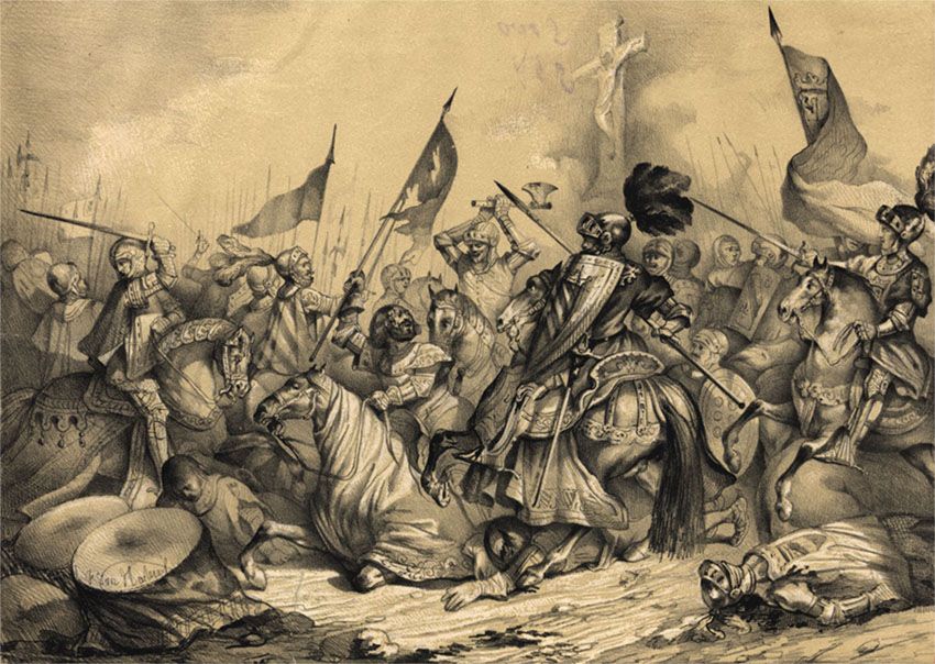 Batalla de Toro (Francisco de Paula Van Halen, circa 1850). Una batalla decisiva entre los reinos de España y Portugal.