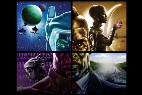 Infinitium Quad Cover (Tim Fiedler). Afrofuturismo. Pensamiento Crítico Cultugrafía