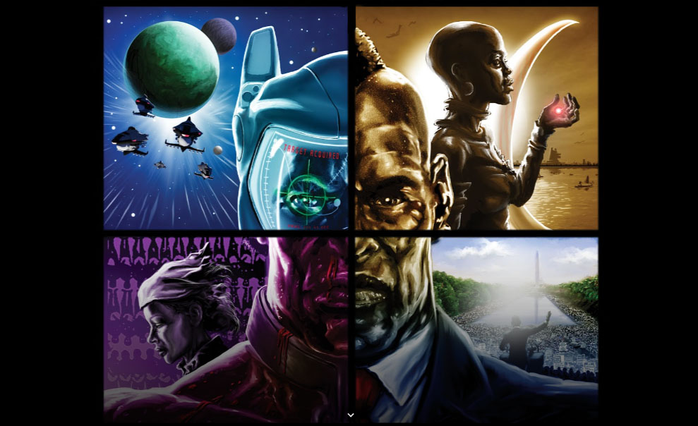 Infinitium Quad Cover (Tim Fiedler). Afrofuturismo. Pensamiento Crítico Cultugrafía