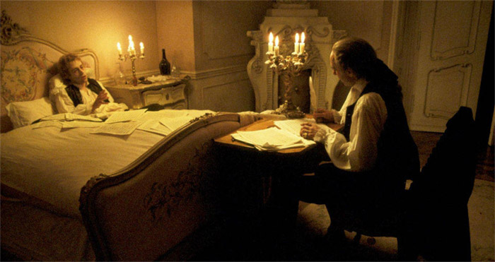 Mozart y Salieri se reconcilian la última noche del músico austriaco para la composición del Réquiem.