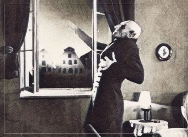 El conde Orlok (Nosferatu), un vampiro de ficción llevado al cine por  F. W. Murnau en 1922. Adaptación libre de la novela, Drácula, de Bram Stoker. Cultugrafía, ensayo y crítica cultural. Cine y vampiros.