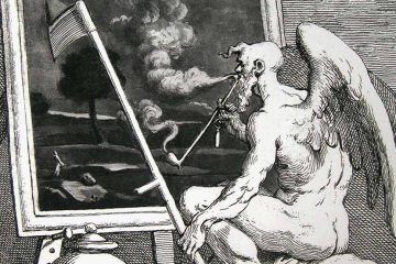 El tiempo ahumando una pintura. Grabado de William Hogarth (1732). Articulo sobre pensamiento critico de cultugrafia difusion y critica cultural. Reflexiones sobre el tiempo, de Henri Bergson a Carlos Fraga