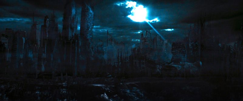 Matrix (1999), de las Hermanas Wachowski. La destrucción del cielo para ocultar el sol.