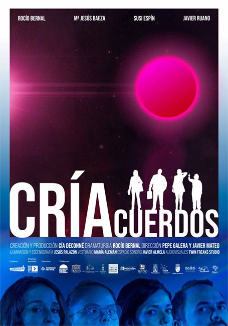 Cartel oficial de Cría cuerdos, tercera producción de la compañía teatral Cía Deconné. Reseñas teatrales, artes escénicas en cultugrafía, difusión y crítica cultural.