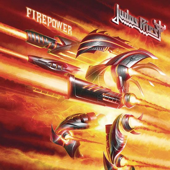 Portada del álbum Firepower de Judas Priest.