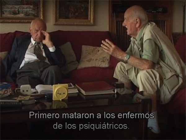 Reunión de Paul Maria Hafner, nazi y miembro de las Waffen-SS, con Hans Landauer, prisionero durante cuatro años del campo de concentración de Dachau. Análisis documental en Cultugrafía, difusión y crítica cultural.