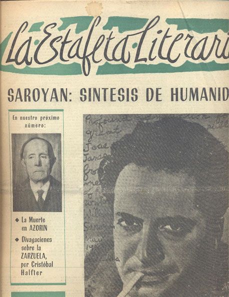 Portada de la revista La Estafeta Literaria
