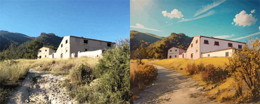 La magia de las historias: El Madroñal en la realidad (izquierda) y en la novela (derecha). Sobre el libro El sueño de una vida de Shirin Klaus. Reseña y crítica literaria en Cultugrafía, difusión y crítica cultural.