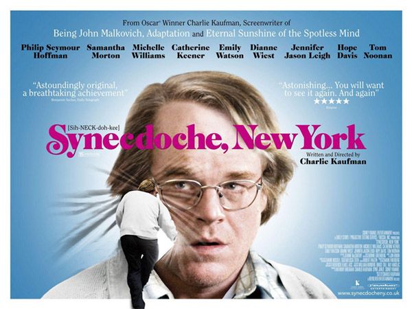 Cartel de Synecdoche, New York (2008), de Charlie Kaufman. Entre el cine, la literatura, el teatro y la antropología. CULTUGRAFía, difusión y crítica cultural.