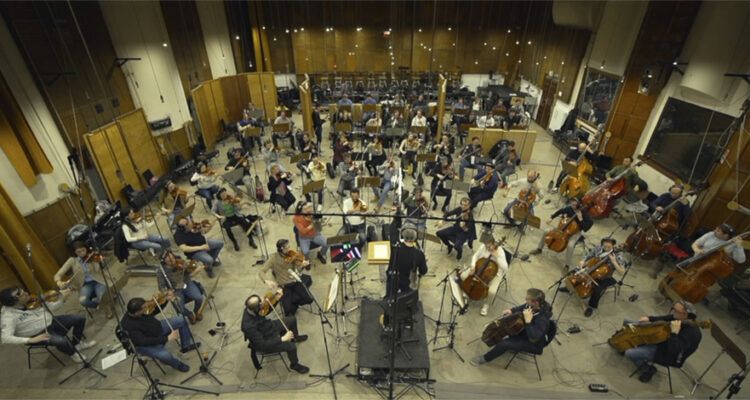 Orquesta Sinfónica de Budapest y Edu Vico grabando Alazán