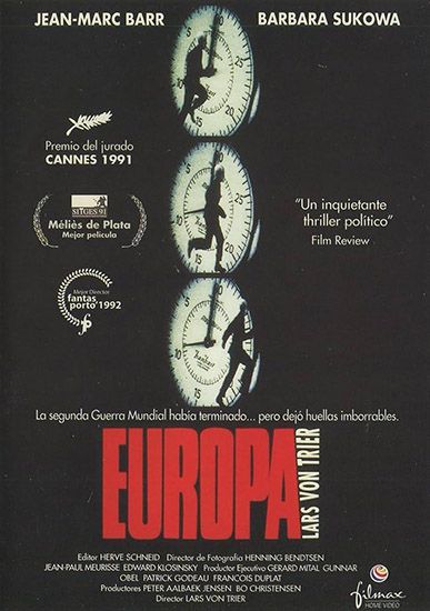 Cartel cinematógrafo de Europa (1991) del director Lars Von Trier.